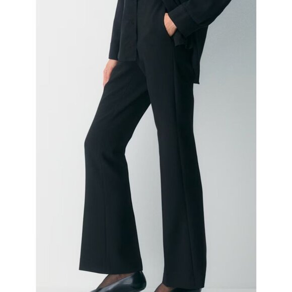 NWT Babaton Program (Re)ssential Pant High-Waisted Flared Trousers Black-sz 12 - Picture 3 of 11